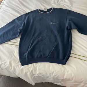 Champion Men's Dark Blue Crewneck Sweater